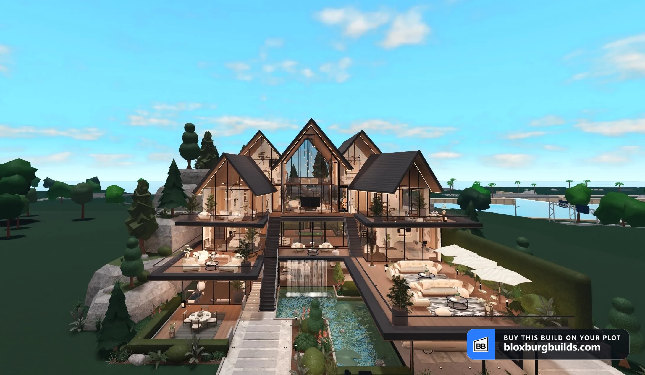 Bloxburg house - Aspen Glass House, view 1