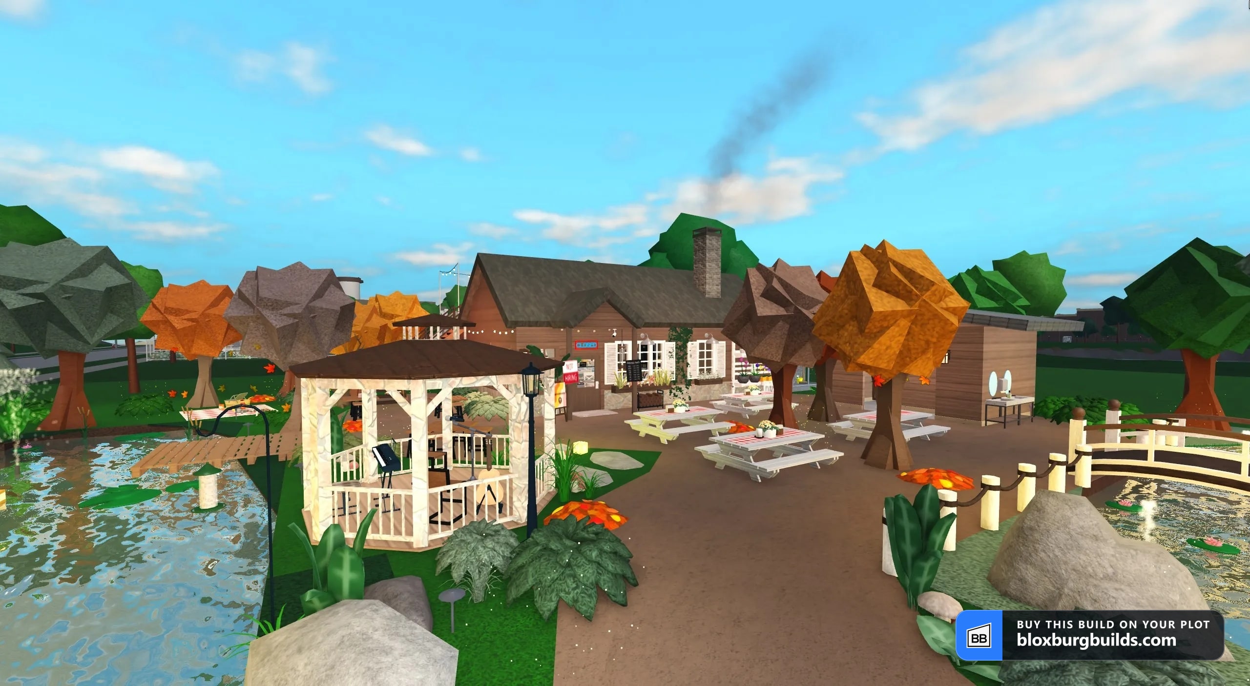 Bloxburg business build - Autumnbrook Bakehouse, view 1