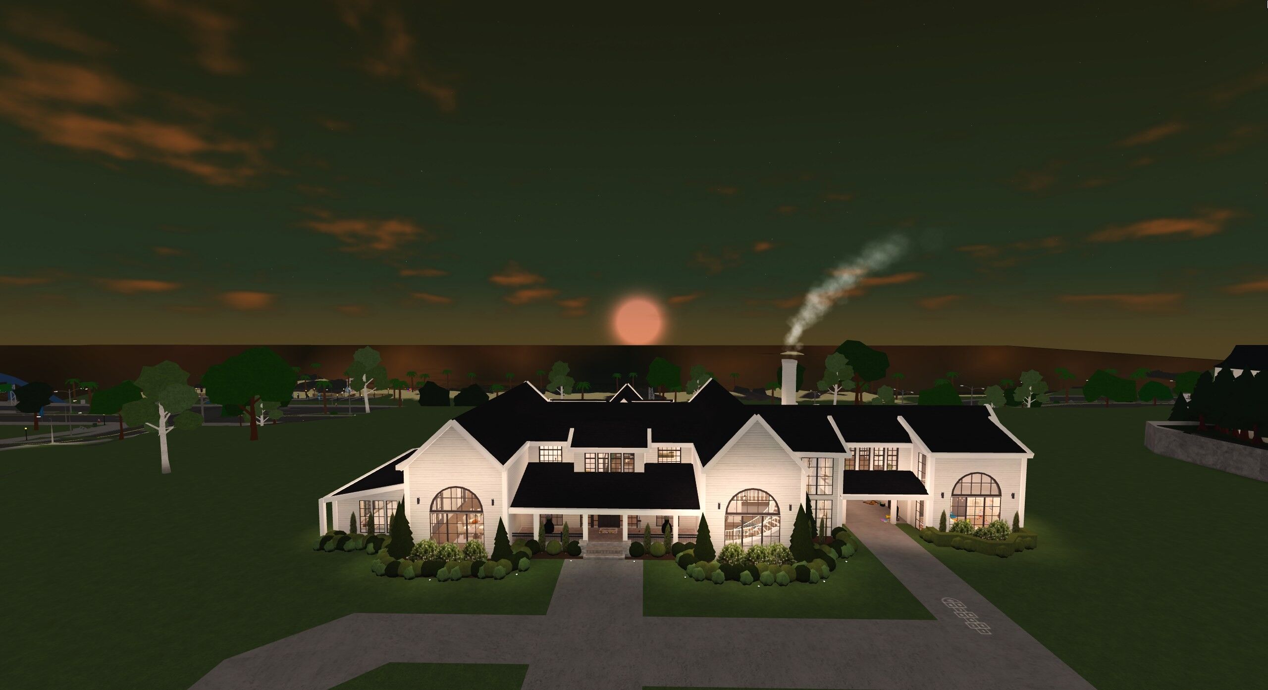 Black Gable Mansion, a Welcome to Bloxburg mansions build