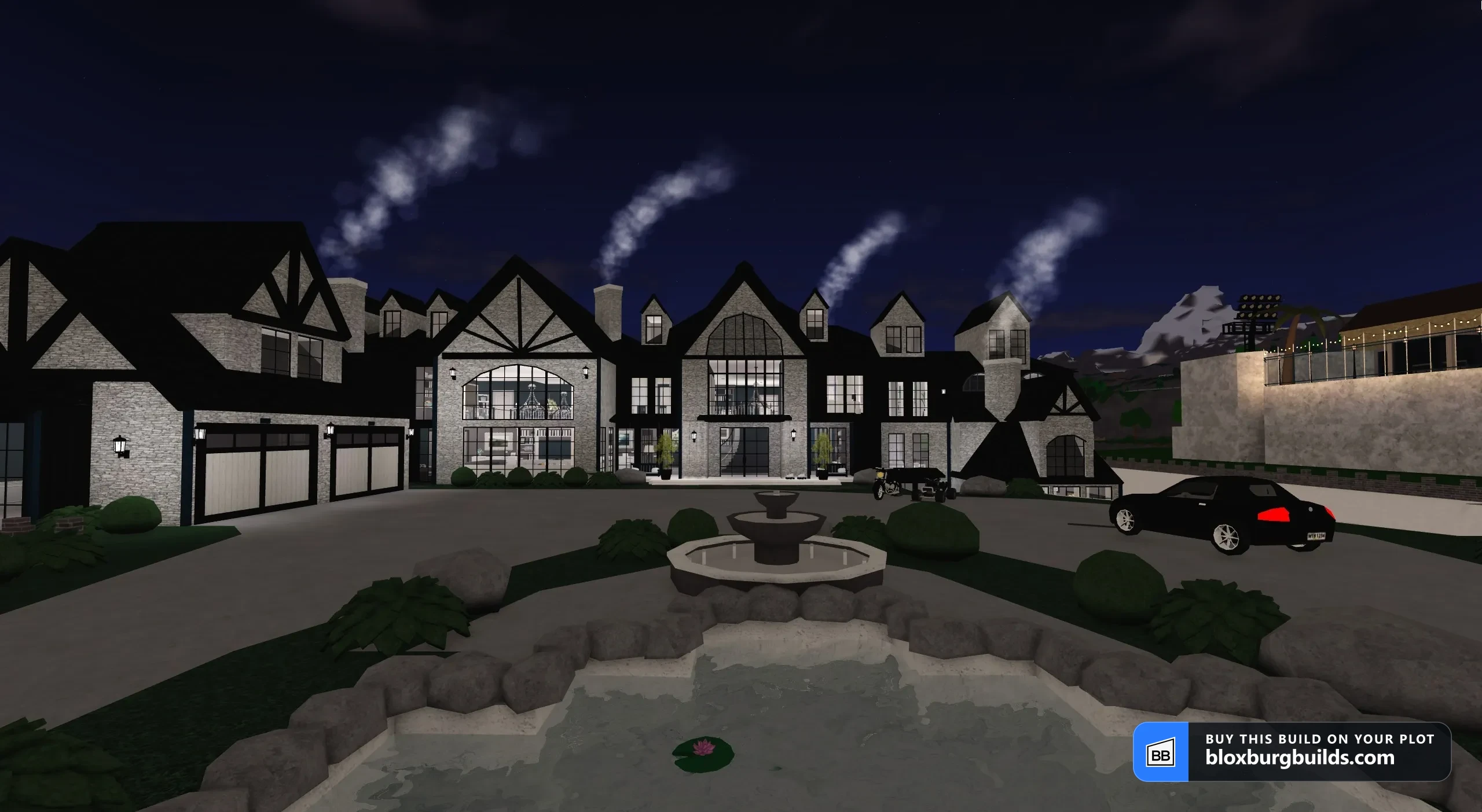 Bloxburg mansion - Blackthorn Hall, view 1