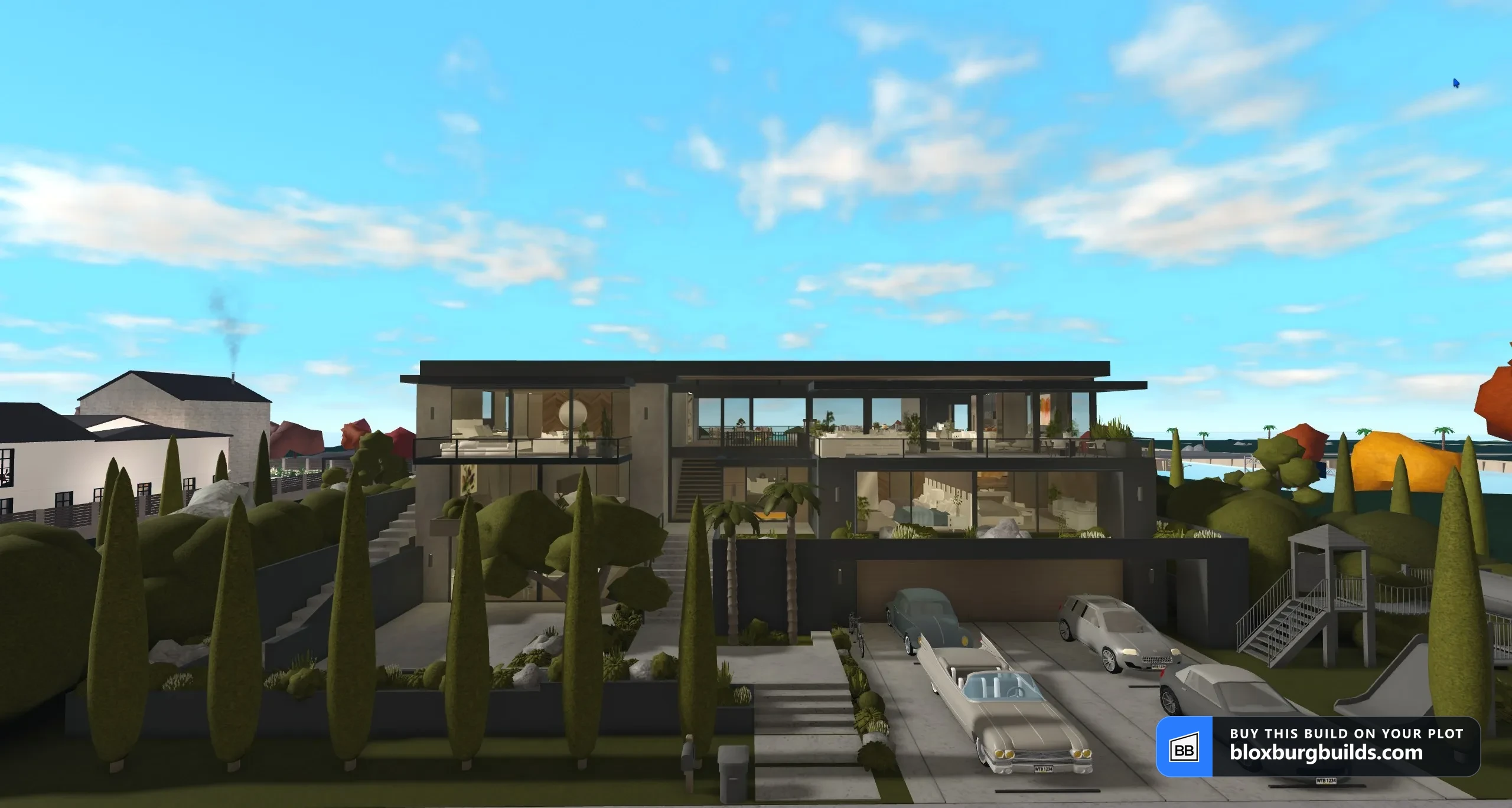 Bloxburg mansion - Caligo House, view 1