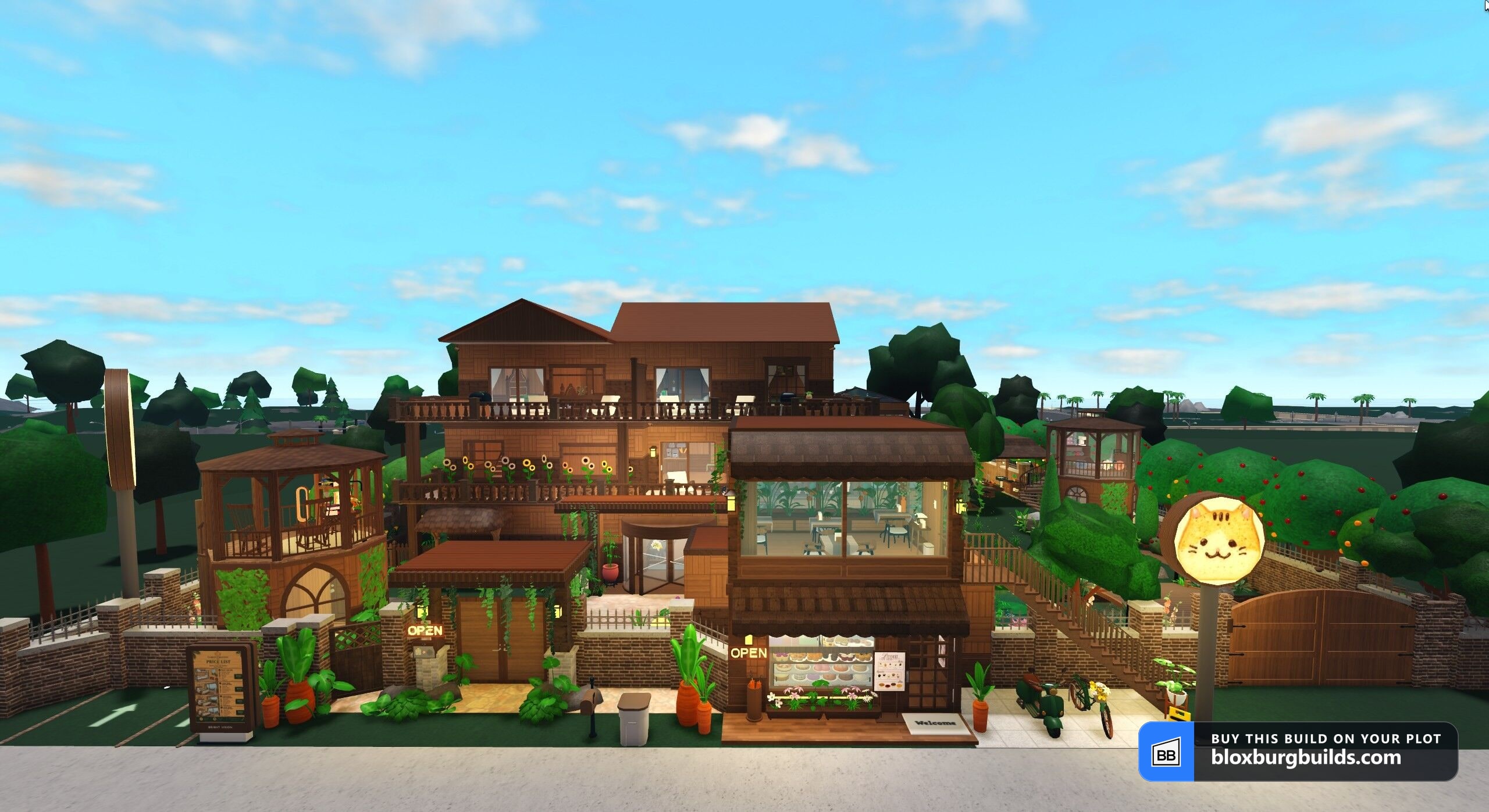 Bloxburg business build - Carrotcrest Cafe & Inn, view 1