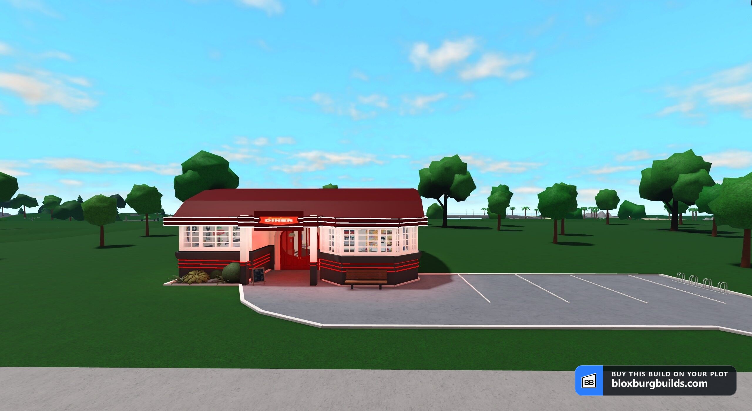 Bloxburg business build - Downtown Diner, view 1