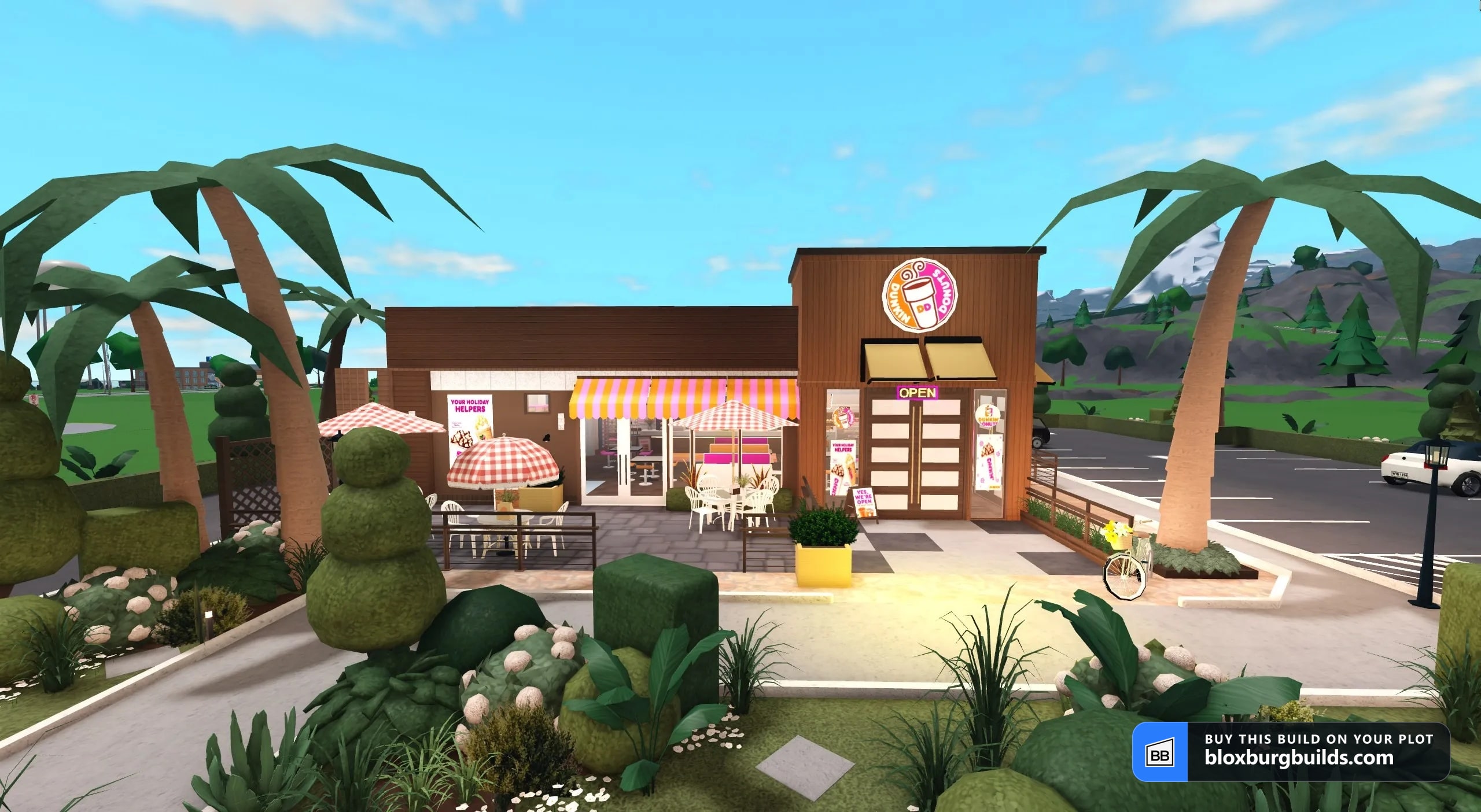 Bloxburg business build - Dunkin’ & Baskin-Robbins, view 1