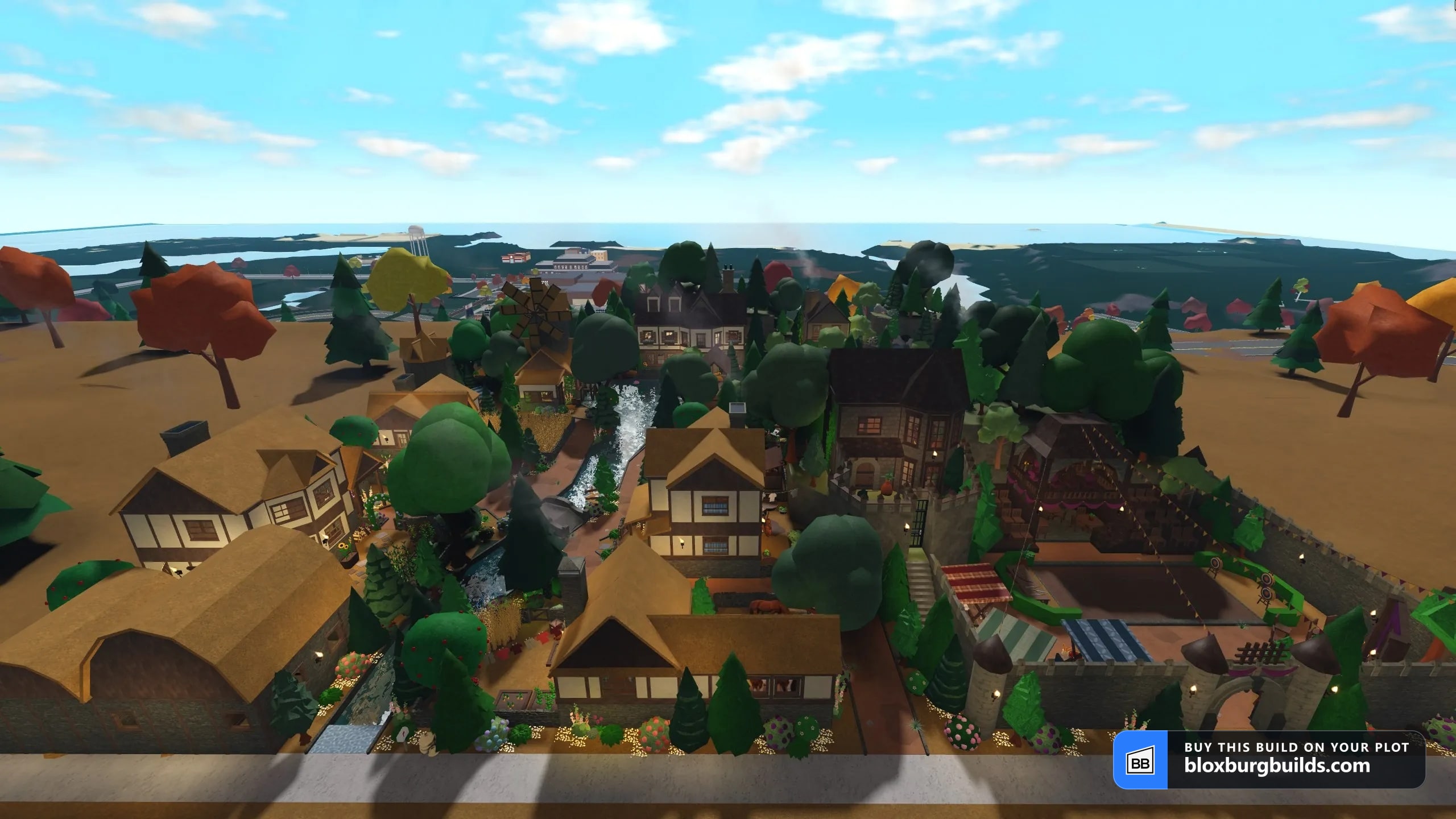 Bloxburg mega build - Elmyra Village, view 1