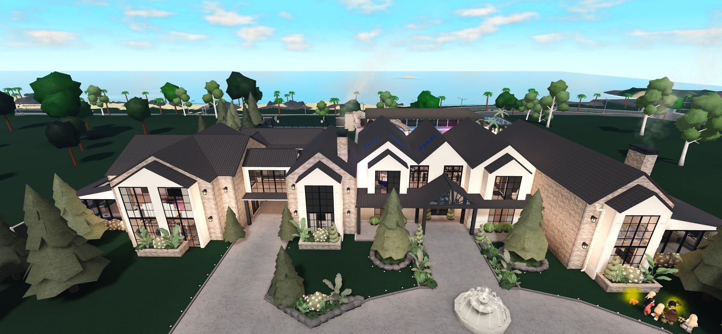 Grand Haven Manor: Luxury Family Mansion, a Welcome to Bloxburg mansions build