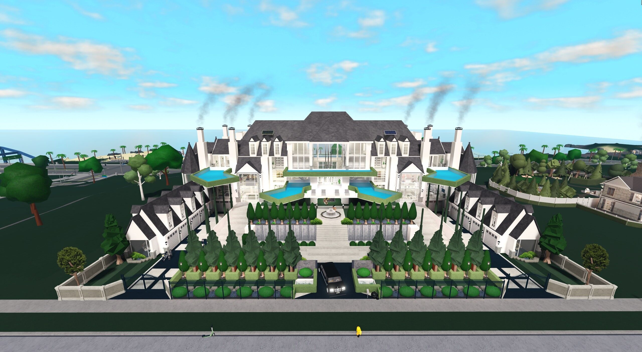 Ivory Falls Mansion, a Welcome to Bloxburg mansions build