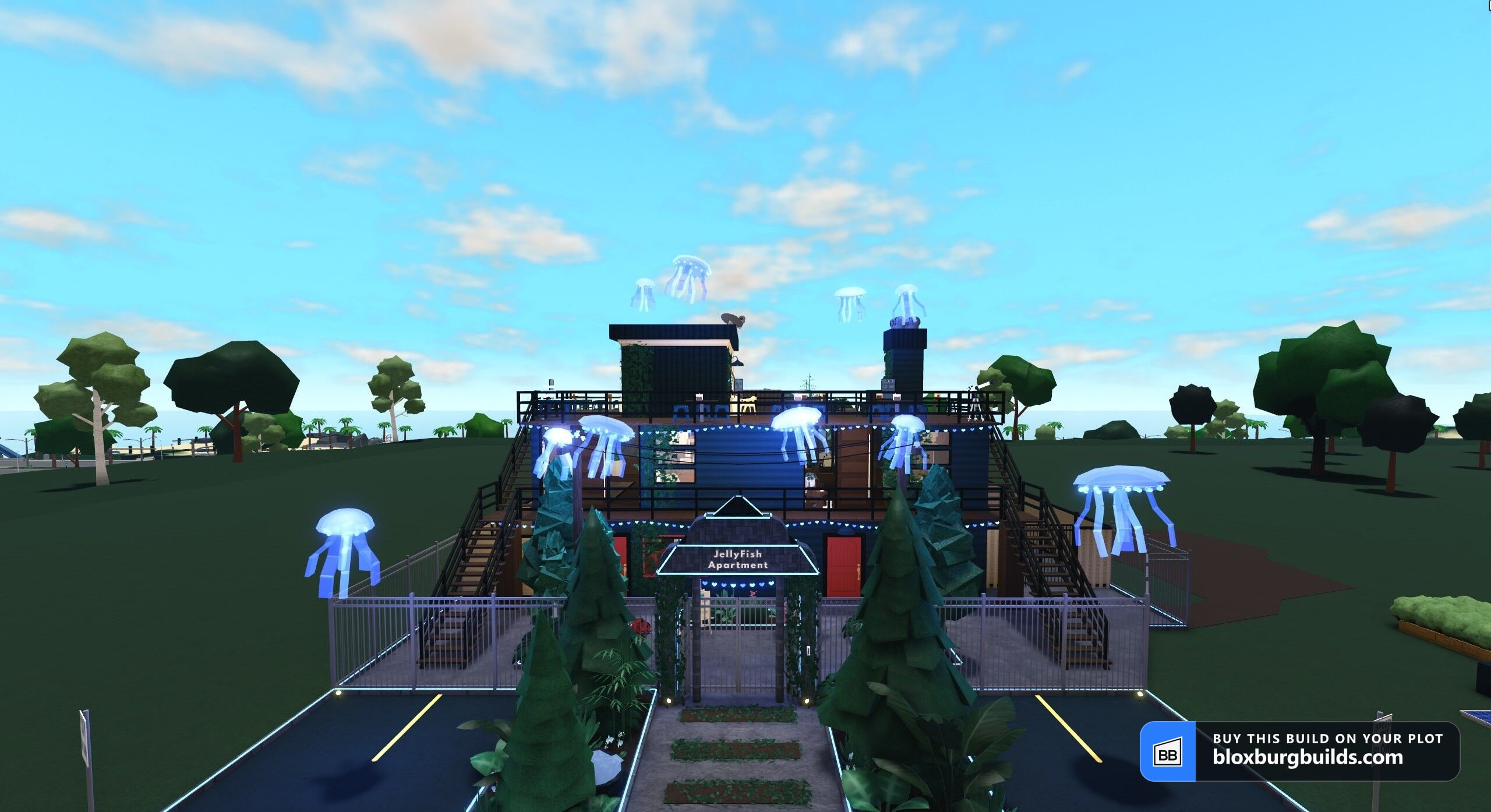 Bloxburg build - JellyFish Apartments, view 1
