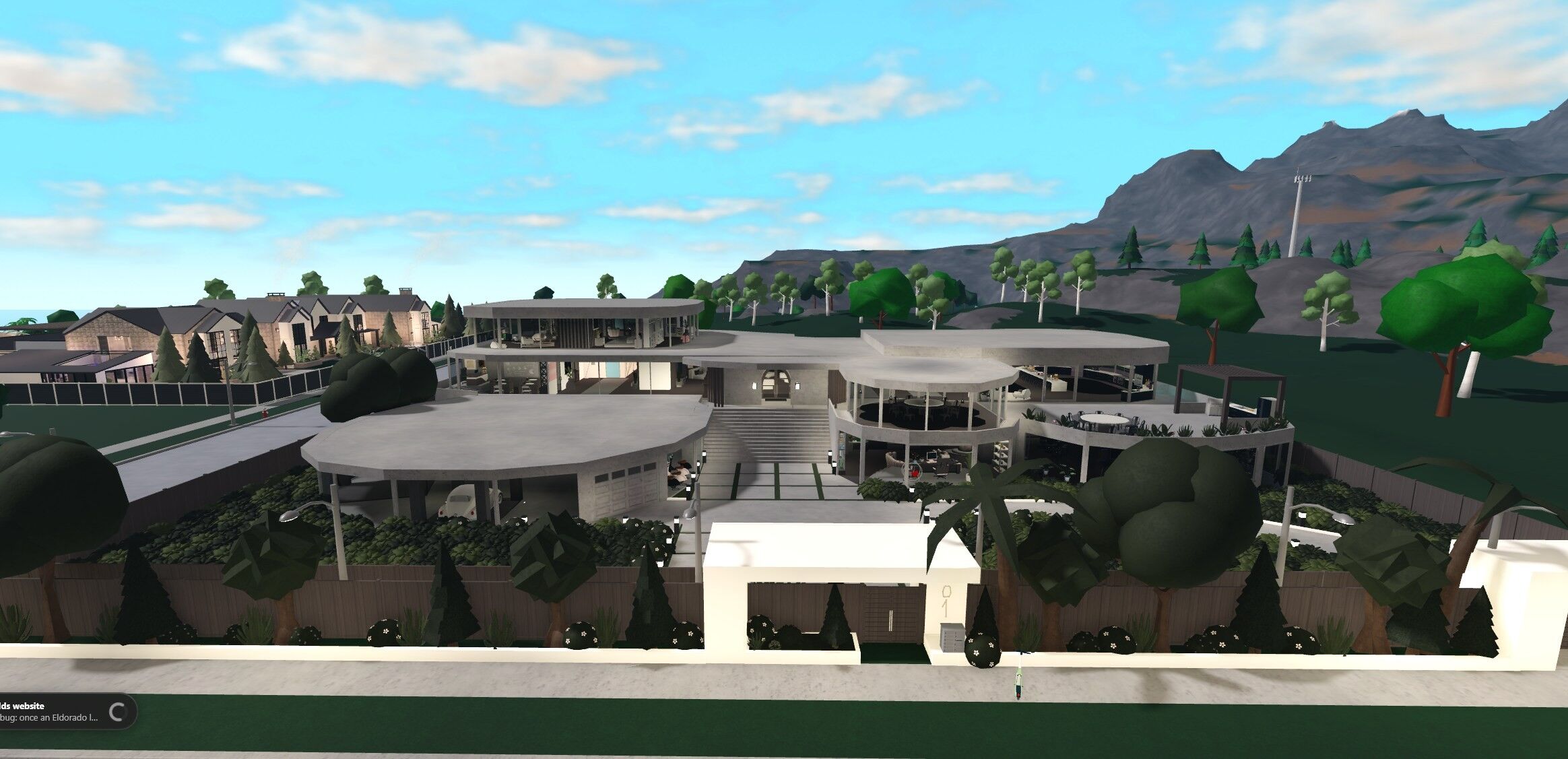 Modern Hillside Mansion: Luxury Family Home, a Welcome to Bloxburg mansions build