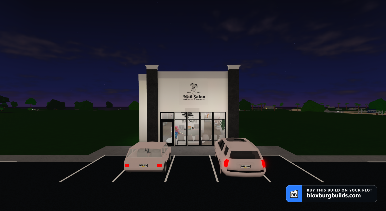 Bloxburg business build - Nail Salon, view 1