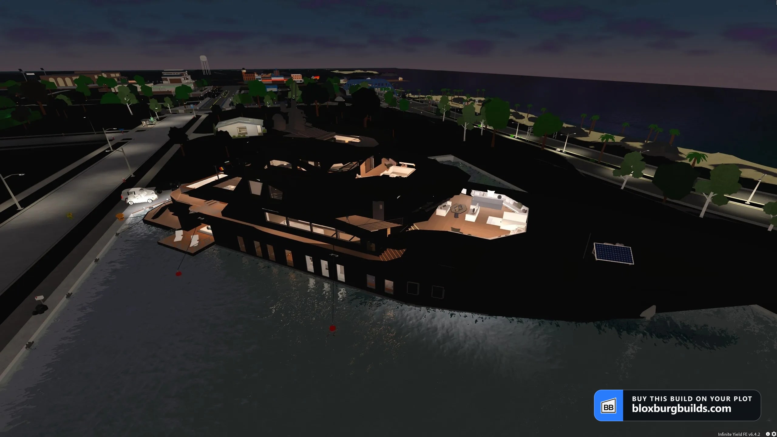 Bloxburg build - Nocturne Yacht, view 1