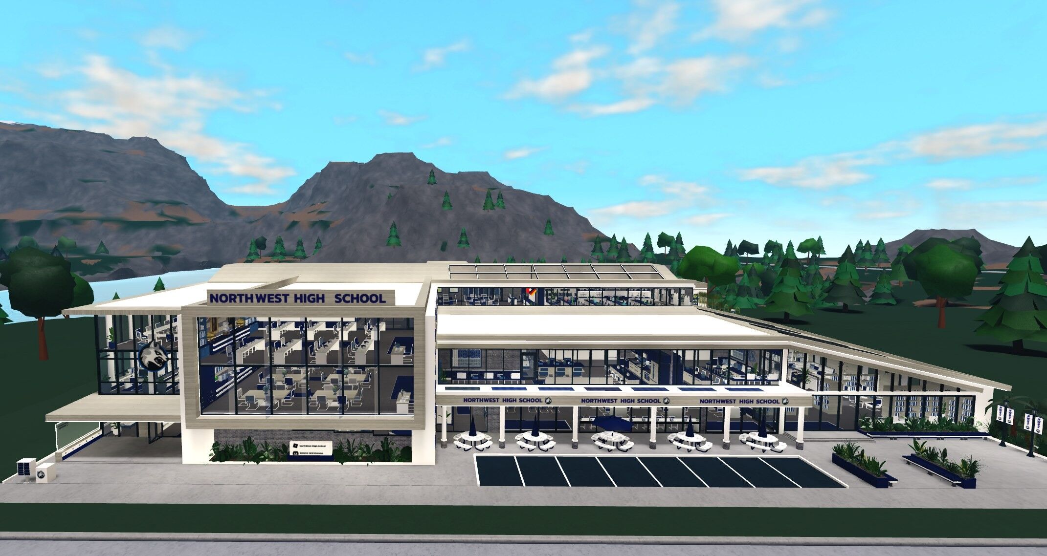 Northwest High School, a Welcome to Bloxburg mega builds build