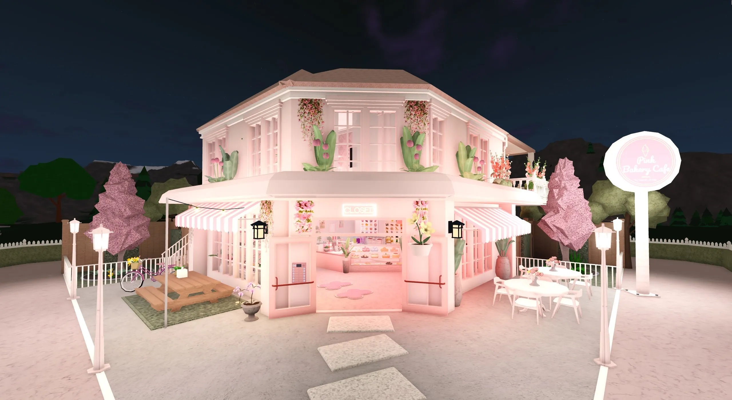 Pink Bakery Cafe, a Welcome to Bloxburg businesses build