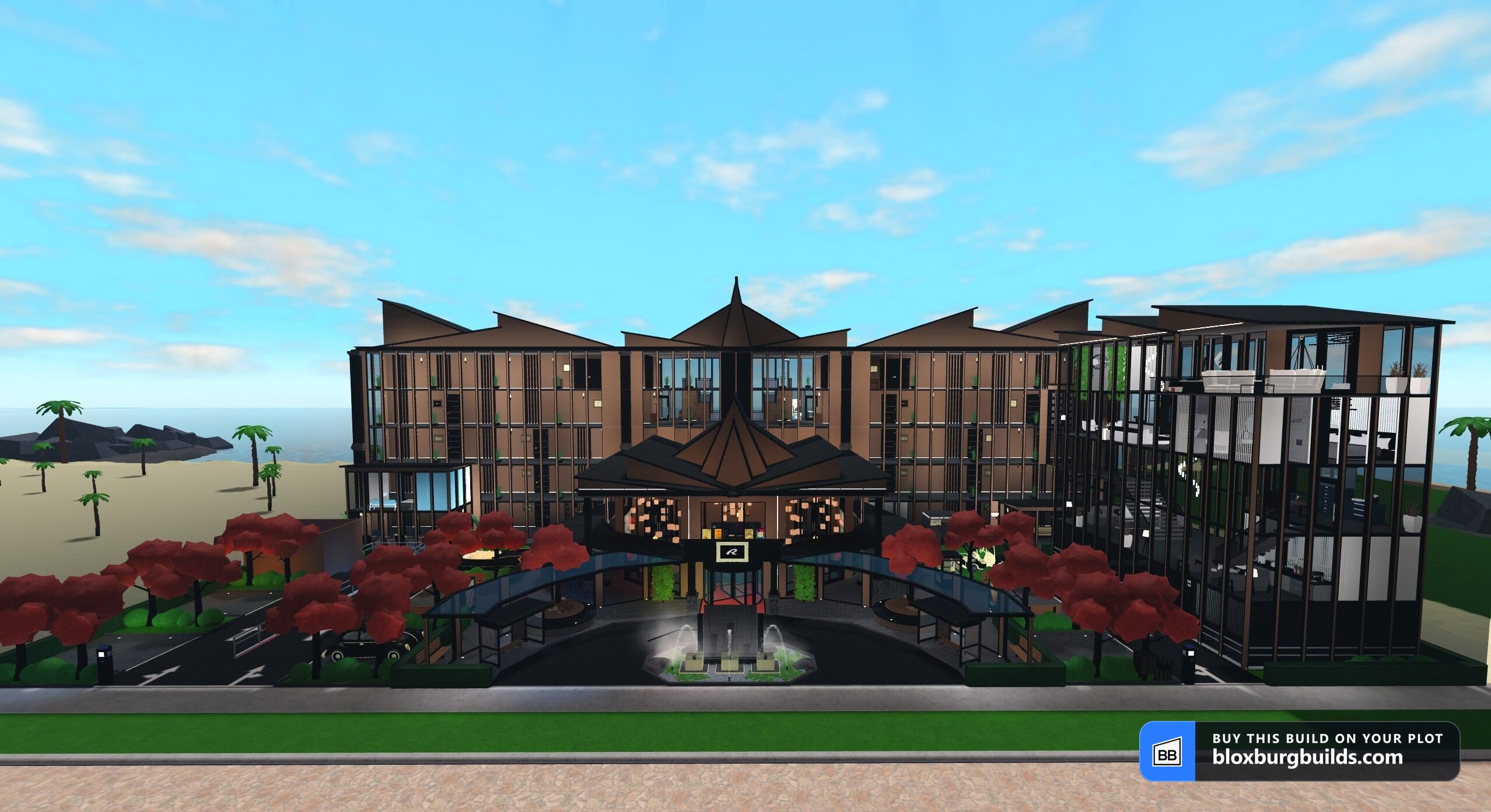 Bloxburg hotel and resort - Redwood Grand Resort, view 1