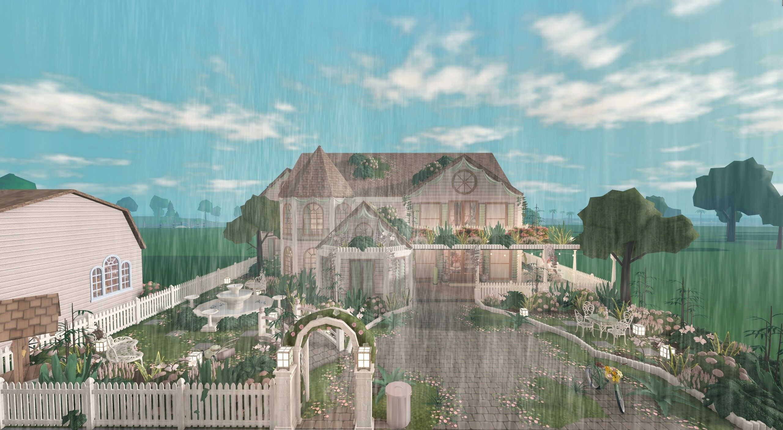 Bloxburg house - Rosepetal Cottage & Bakery, view 1