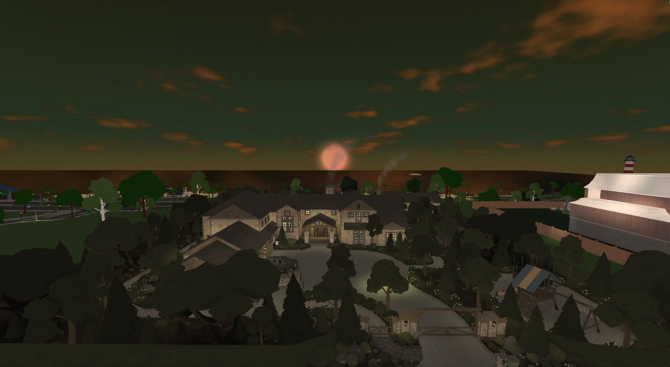 Stone & Beam Mansion, a Welcome to Bloxburg mansions build