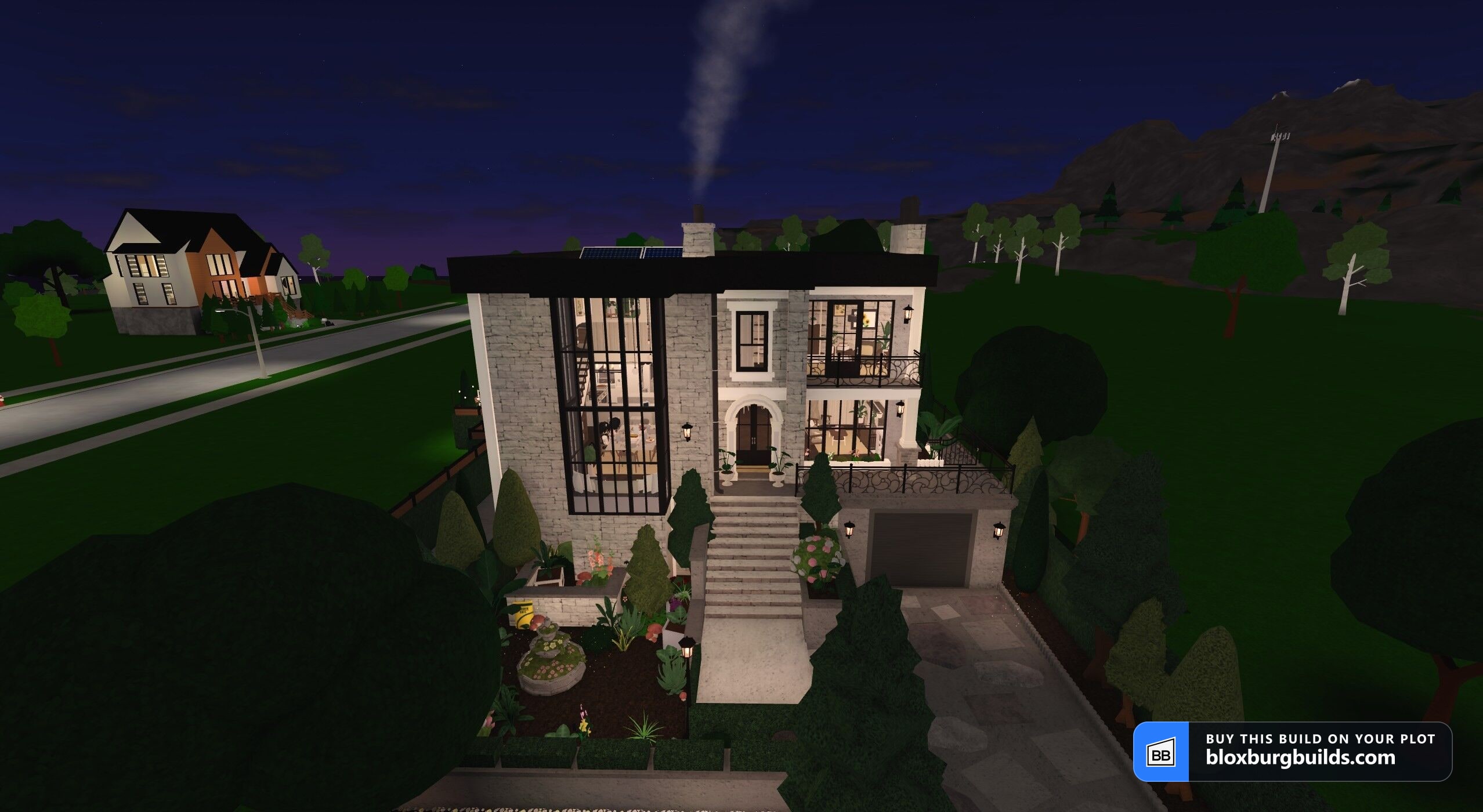 Bloxburg house - Stoneglass House, view 1