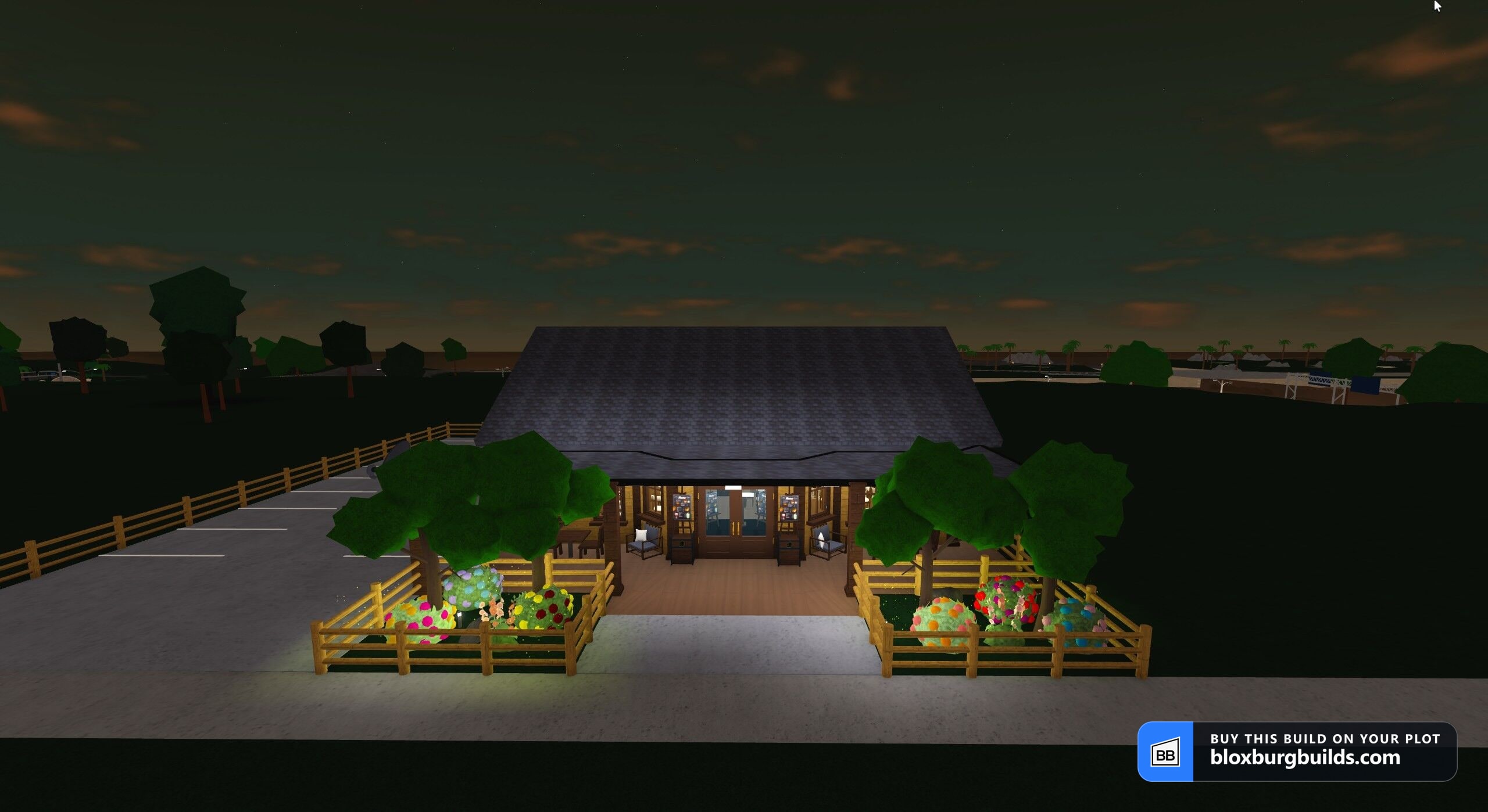 Bloxburg business build - Timberline Café, view 1