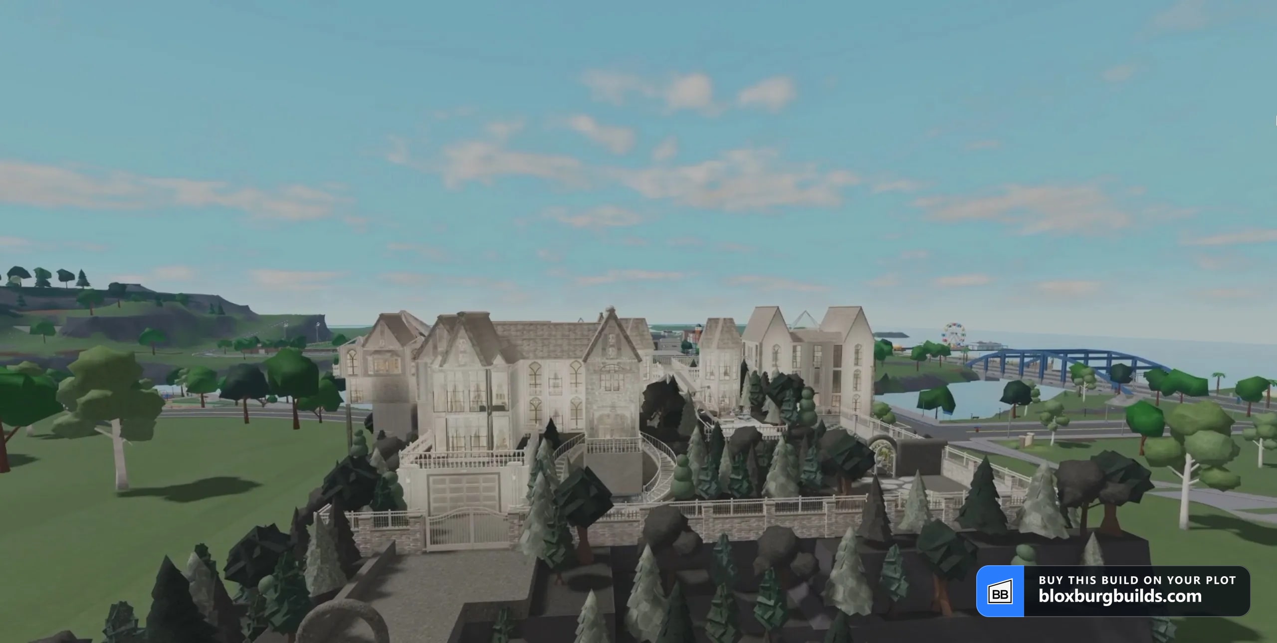 Bloxburg estate - Valecourt Château, view 1