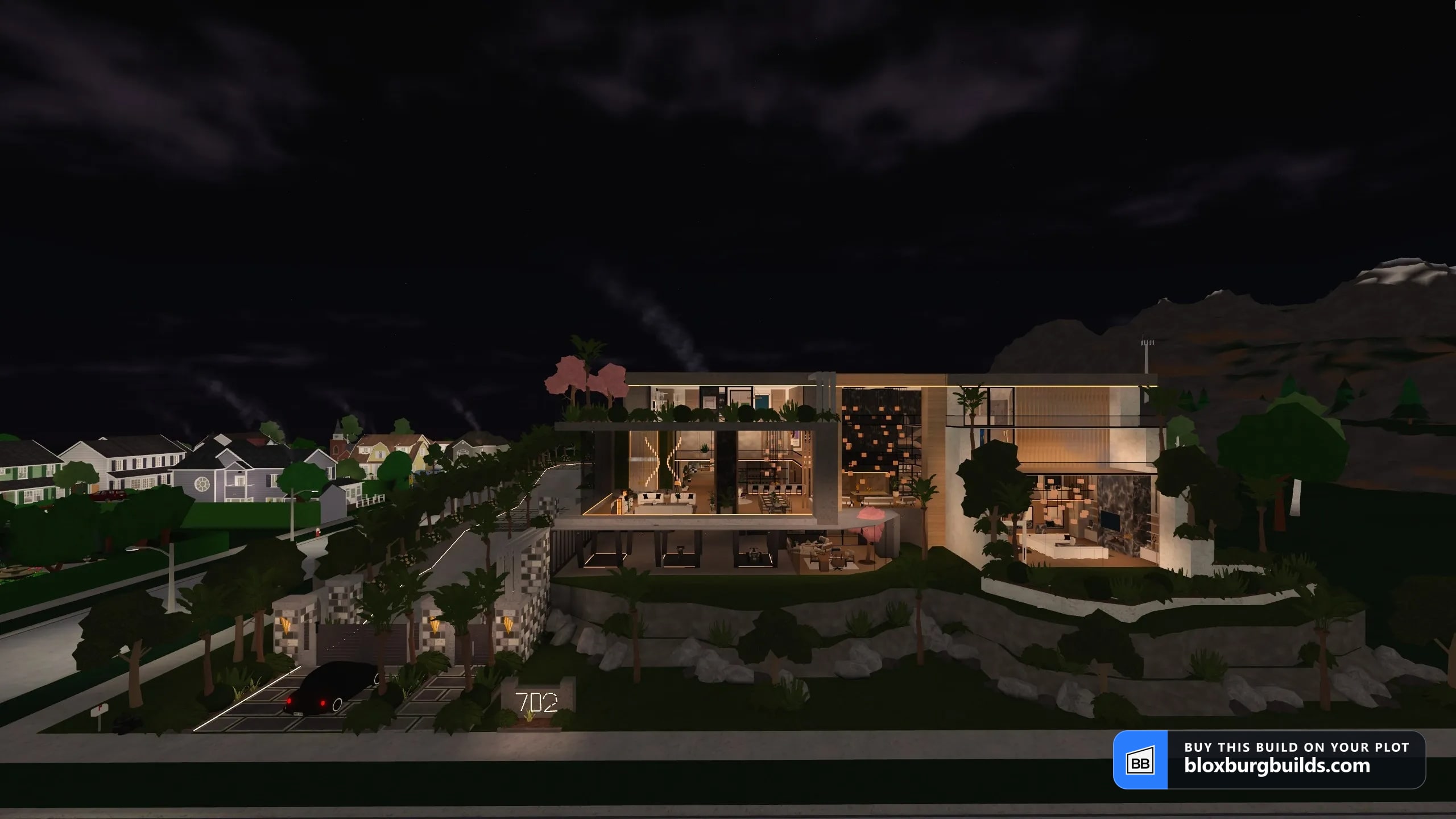 Bloxburg mega build - Vanta Mansion, view 1